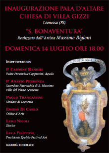 Inaugurazione Pala Altare