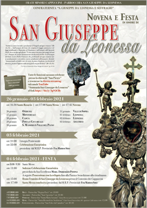 Locandina programma festa di san Giuseppe